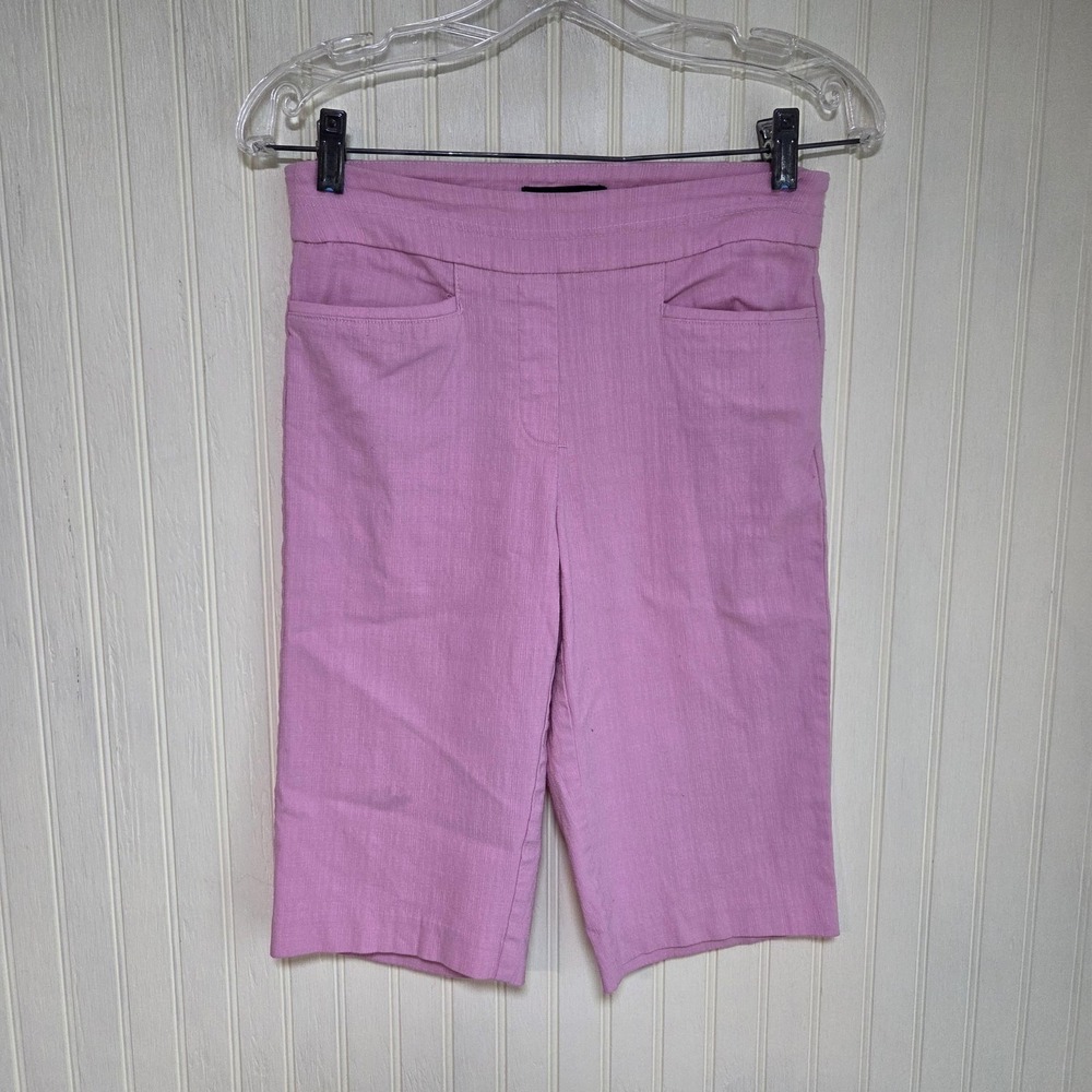 Jenna Rose Bermuda Shorts Womens Small Pink Twill Pull On Stretch Summer Casual